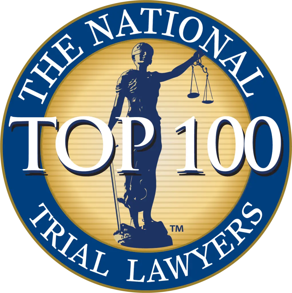 National Top 100 Trial Lawyer badge